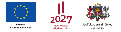 Finansē ES, NAP un IZM logo ansamblis
