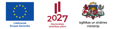 Līdzfinansē ES, NAP un IZM logo ansamblis