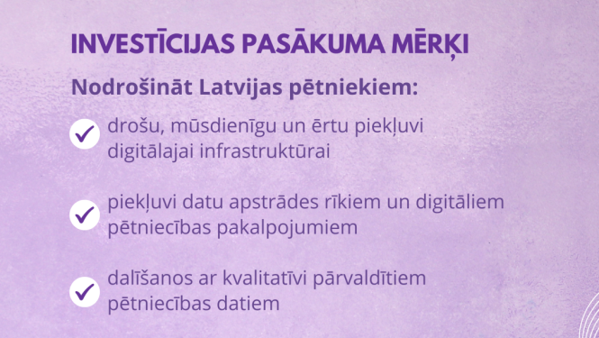 Investīcijas pasākuma mērķi