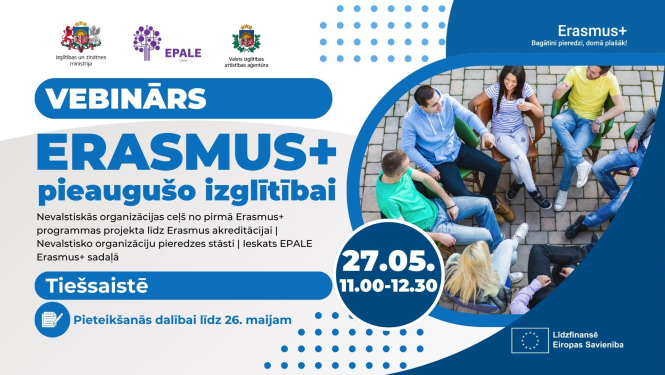 Vebinārs "ERASMUS+ pieaugušo izglītībai"
