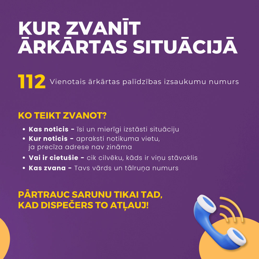 Kur zvanīt ārkārtas situācijā