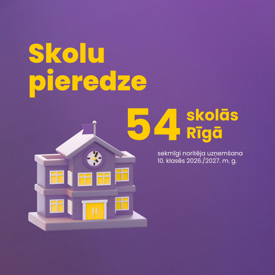 Skolu pieredze. 54 skolas Rīgā sekmīgi noritēja uzņemšana 10. klasēs 2026./2027. mācību gadā.