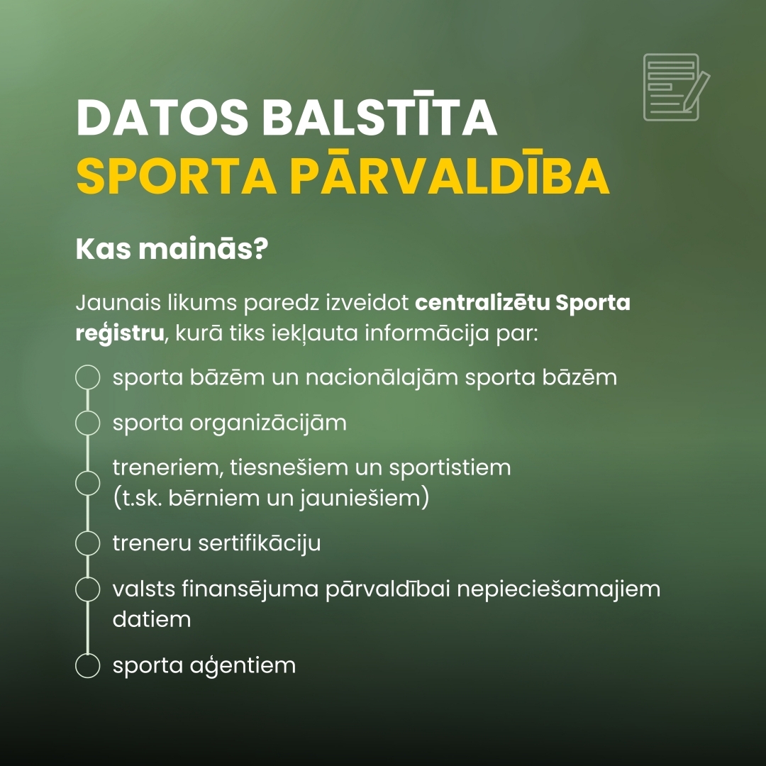 Datos balstīta sporta pārvaldība.