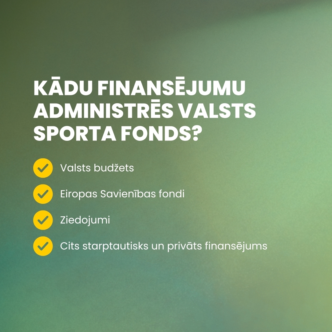 Kādu finansējumu administrēs Valsts sporta fonds?