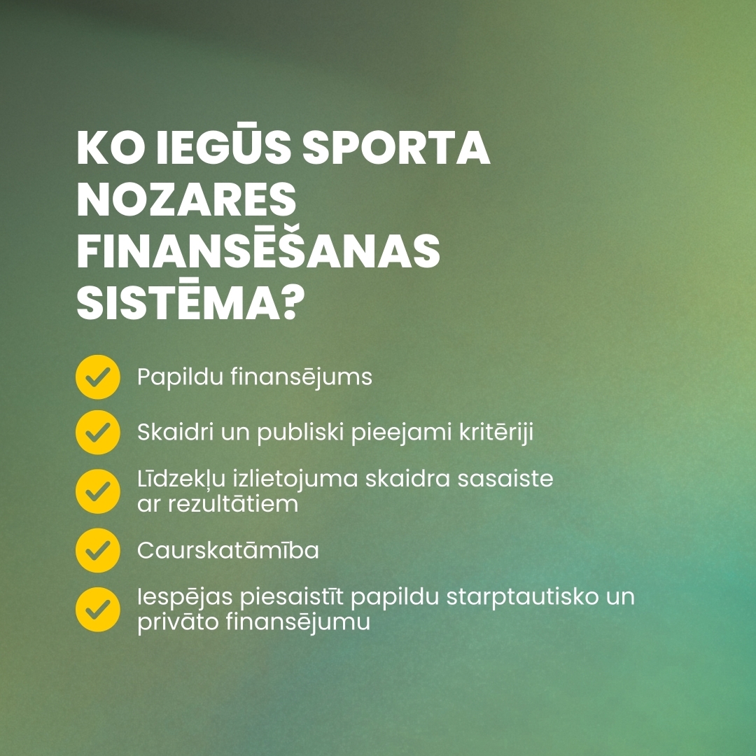 Ko iegūs sporta nozares finansēšanas sistēma?