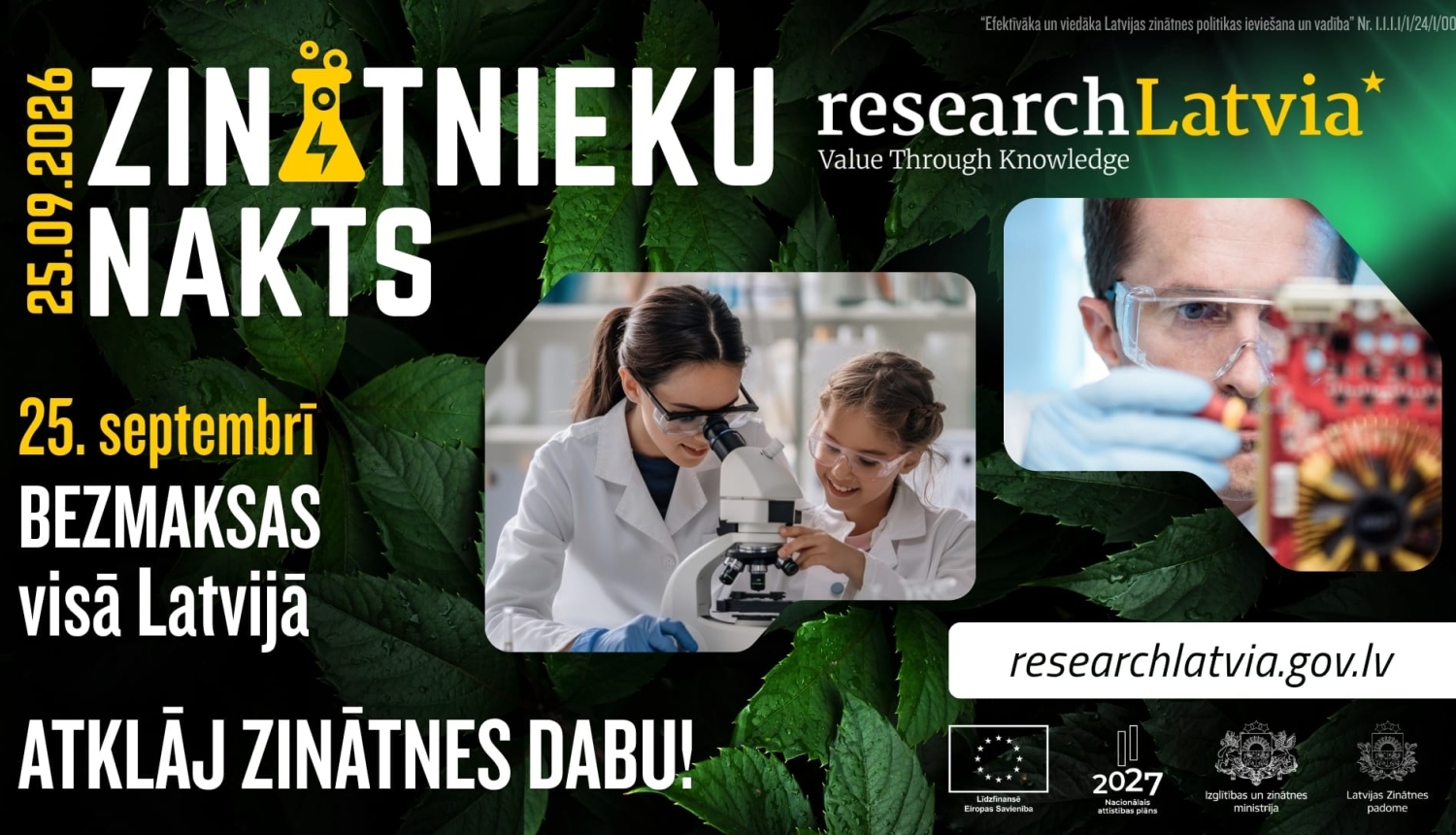 Zinātnieku nakts 2026 vizuālis