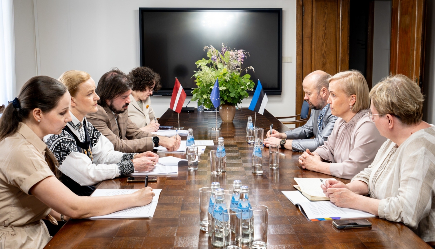 Izglītības un zinātnes ministre Ilze Indriksone un Igaunijas izglītības un pētniecības ministre Kristina Kallas