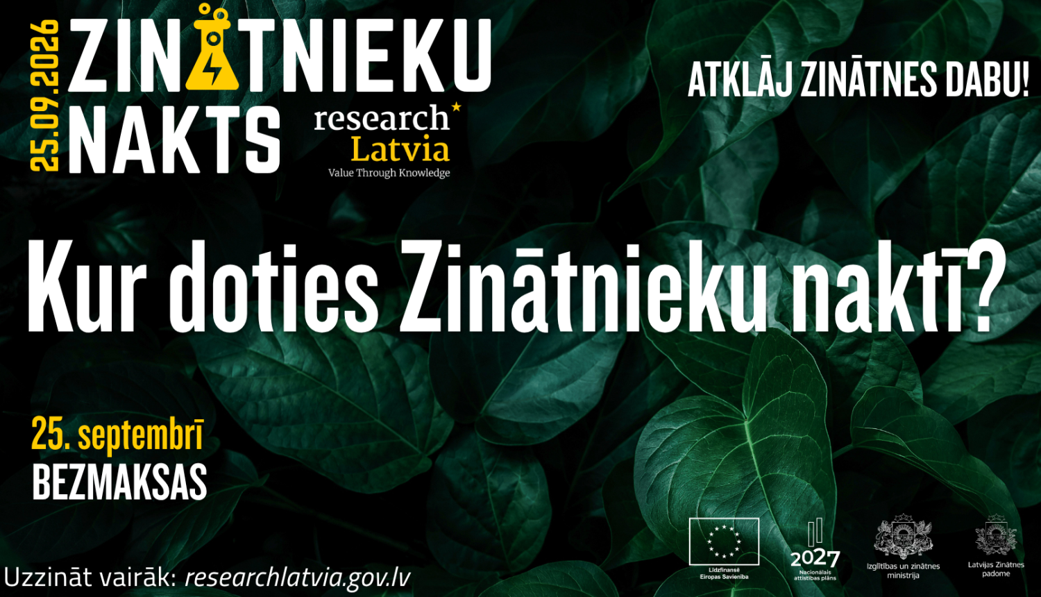 Kur doties Zinātnieku naktī?
