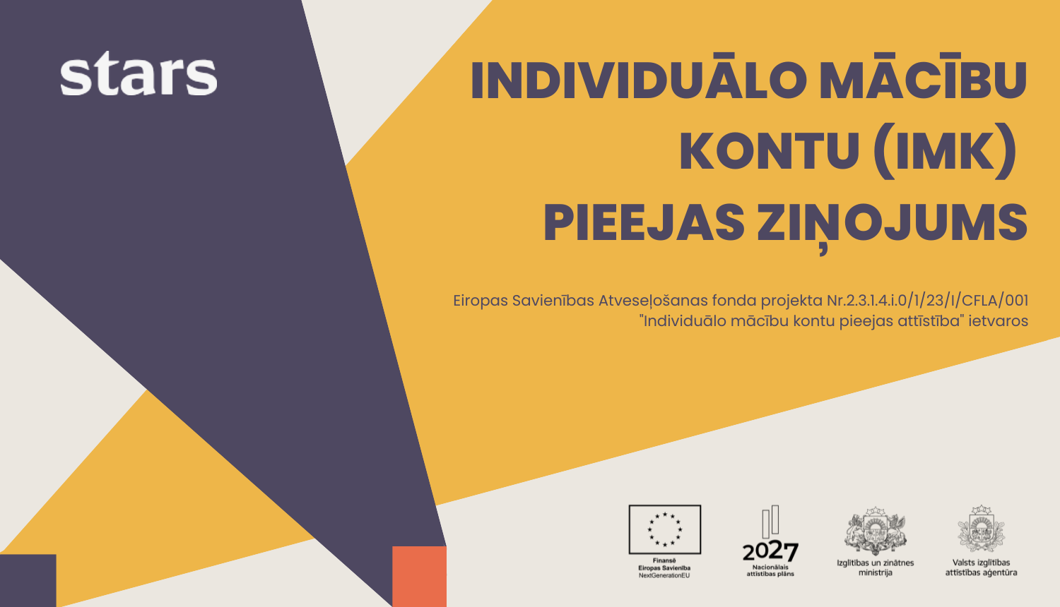 Individuālo mācību kontu (IMK) pieejas ziņojums