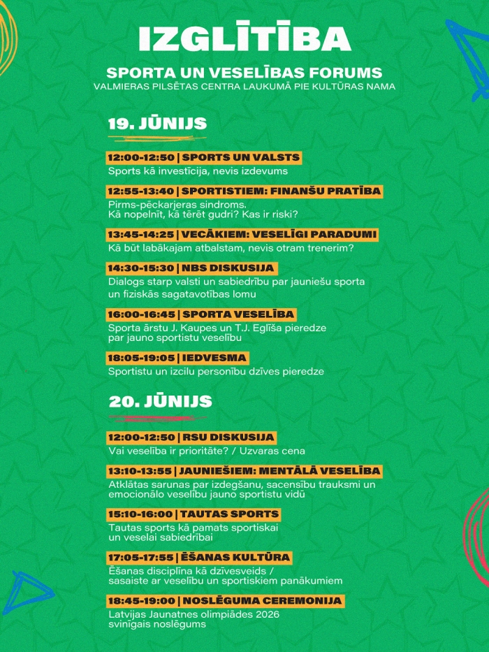 Pasākuma programma - izglītība