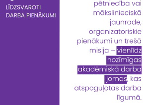 LĪDZSVAROTI DARBA PIENĀKUMI