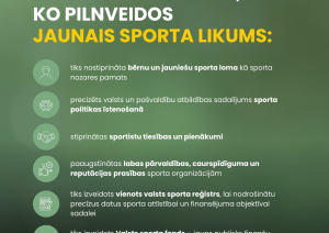 Galvenie jautājumi, ko pilnveidos jaunais Sporta likums