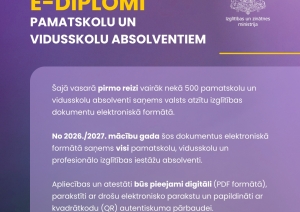 E-diplomi pamatskolu un vidusskolu absolventiem