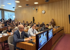 Izglītības un zinātnes ministrijas parlamentārā sekretāre Ieva Siliņa UNESCO izglītības ministru sanāksmē