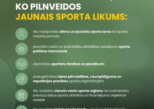 Galvenie jautājumi, ko pilnveidos jaunais Sporta likums.