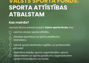 Valsts sporta fonds: sporta attīstības atbalstam.