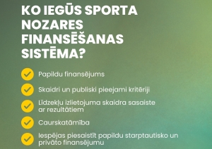 Ko iegūs sporta nozares finansēšanas sistēma?
