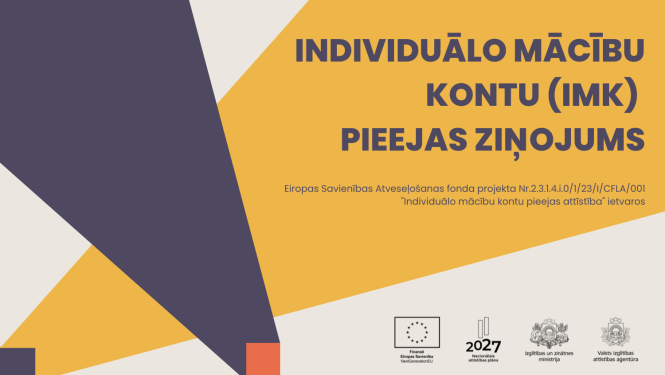 Individuālo mācību kontu (IMK) pieejas ziņojums