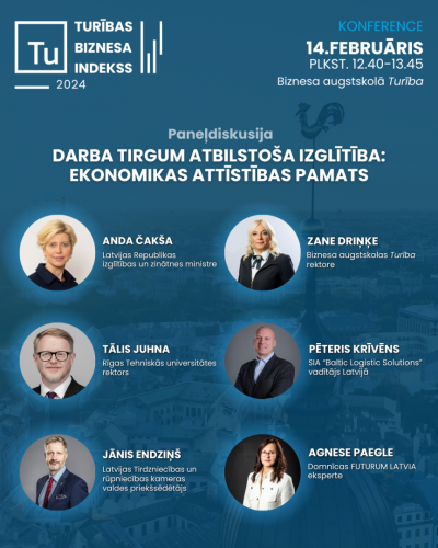 Turības biznesa indeksa konferences paneļdiskusijas dalībnieki