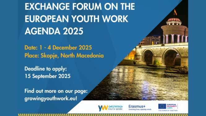 Teksts "Exchange forum on the European youth work Agenda 2025"