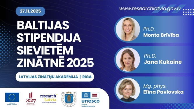 Baltijas stipendijas sievietēm zinātnē 2025 (2024. gada stipendijas laureātes)