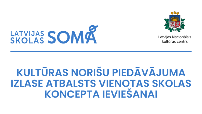 Kultūras norišu piedāvājuma izlase atbalsts vienotas skolas koncepta ieviešanai