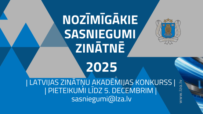 Zinātnes sasniegumi zinātnē 2025 - LZA konkurss. 