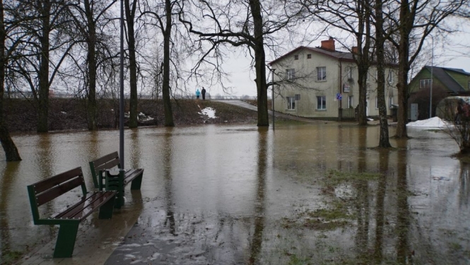 Plūdi Jēkabpilī 2023.gada janvārī