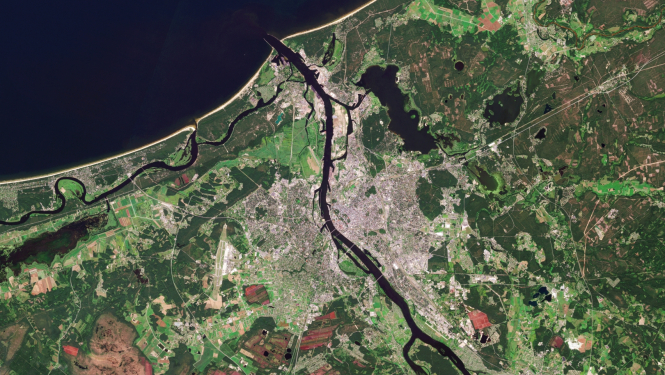 View of Riga from space