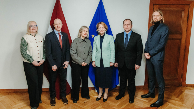 Kopbilde no tikšanās ar Šveices vēstnieci