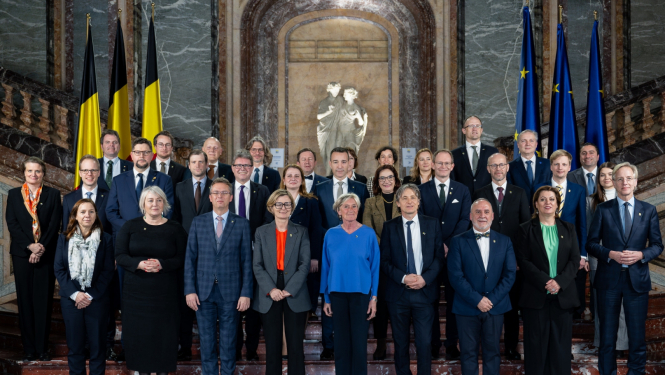 Eiropas Savienības izglītības ministru sanāksmē Briselē. Kopbilde