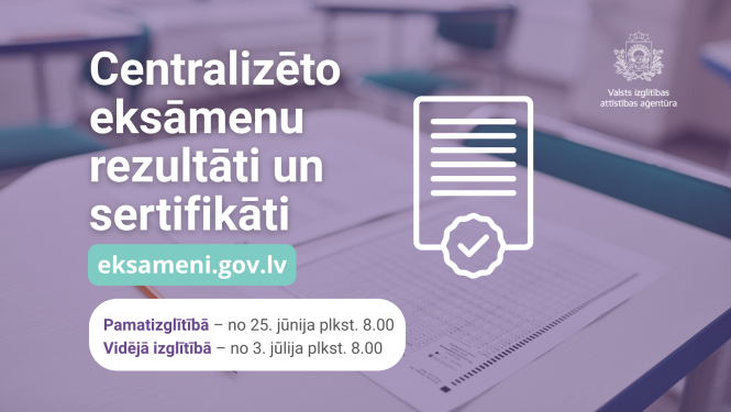 CE rezultāti un sertifikāti