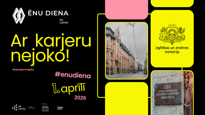"1. aprīlis - Ēnu diena. Ar karjeru nejoko!", bildes ar IZM ēku