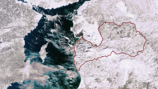 Latvijas kontūra no kosmosa