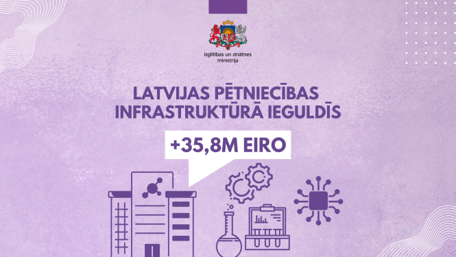 Latvijas pētniecības infrastruktūrā ieguldīs 35,8 milj. eiro