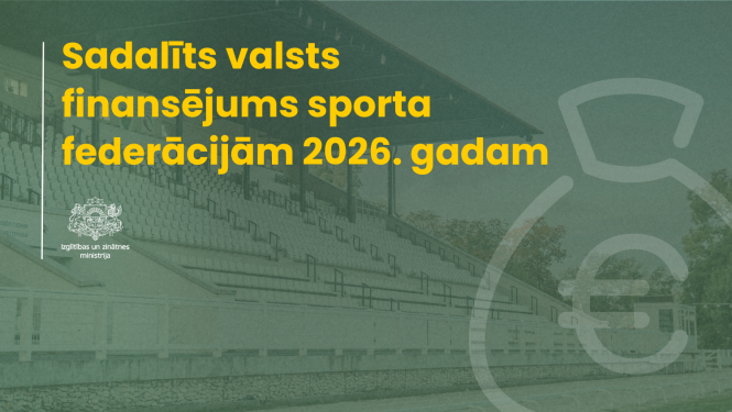 Sadalīts valsts finansējums sporta federācijām 2026. gadam