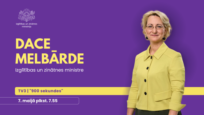 Ministres Daces Melbārdes intervija TV3 raidījumā "900 sekundes" 7. maijā plkst. 7.55