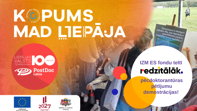 Festivāls "Kopums" un MAD Liepāja vizuālis par IZM ES fondu telti "Redzi tālāk"