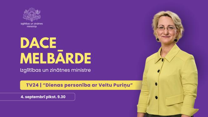 Intervija TV24 raidījumā "Dienas personība ar Veltu Puriņu"