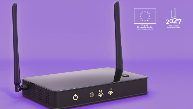 Interneta rūteris. Finansē ES un NAP logo