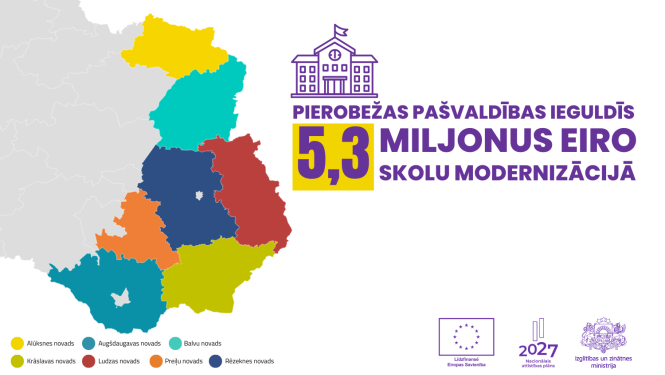 Pierobežas pašvaldības ieguldīs 5,3 miljonus eiro skolu modernizācijā