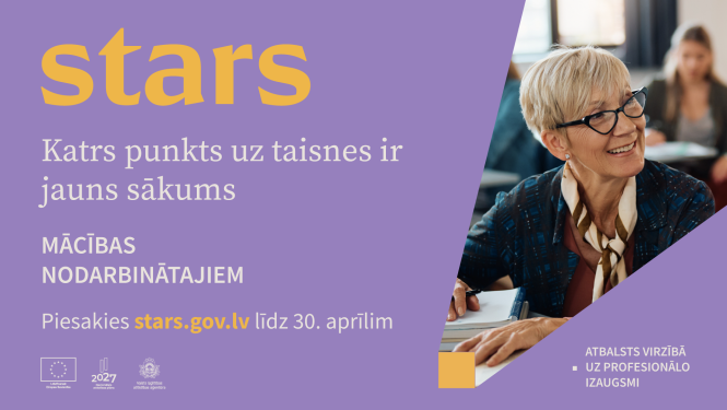 Mācību iespējas nodarbinātajiem platformā stars.gov.lv