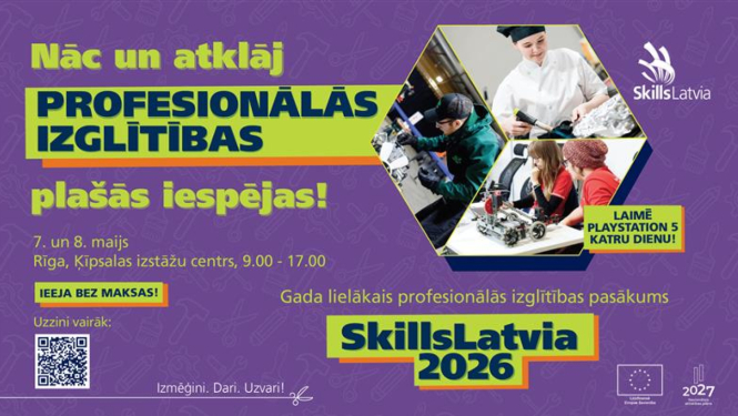 Profesionālās izglītības pasākums "SkillsLatvia 2026"