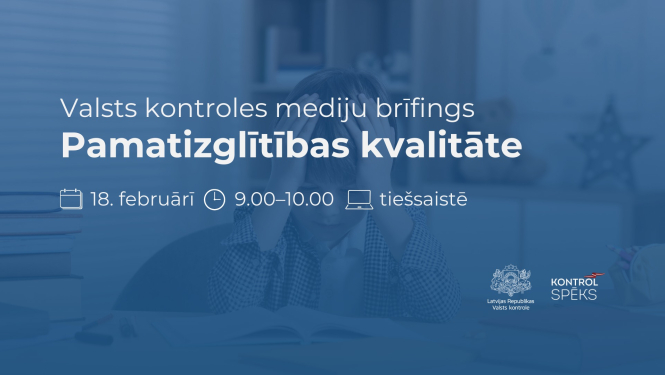 Valsts kontroles mediju brīfings