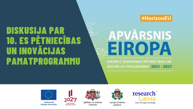 Apvārsnis Eiropa diskusijas plakāts