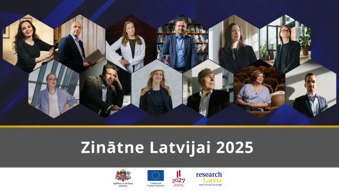 Zinātne Latvijai 2025 kalendārs, redzami dalībnieku portreti