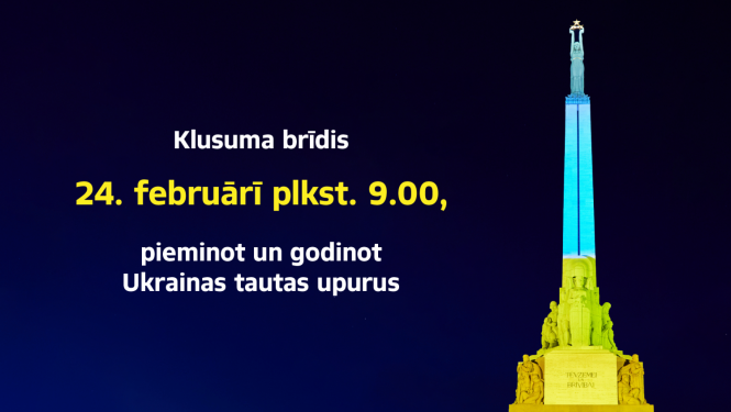 Klusuma brīdis 24. februārī plkst. 9.00