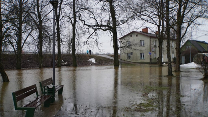 Plūdi Jēkabpilī 2023.gada janvārī