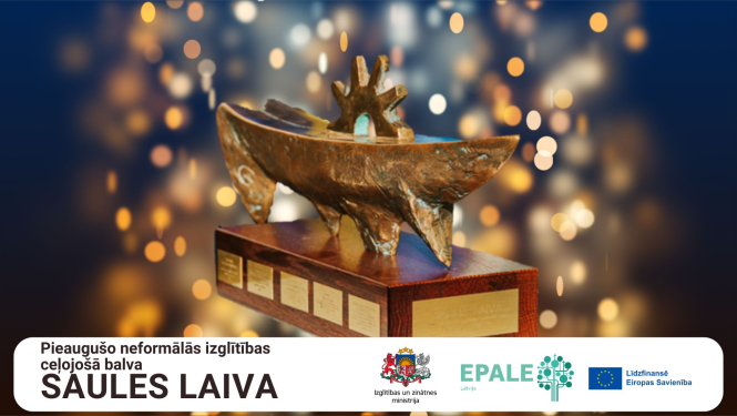 Saules balvas apbalvojums - laivas formā izveidota figūra