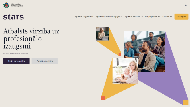 Stars_Individuālo mācību kontu pieejas vizuālis